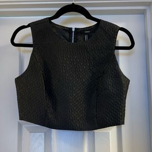 Forever 21, Sleeveless Textured Crop Top, Size M